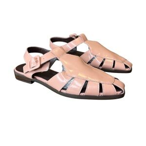 👡‎ Jeffrey Campbell Landen Patent Pink Fisherman Sandals 👡